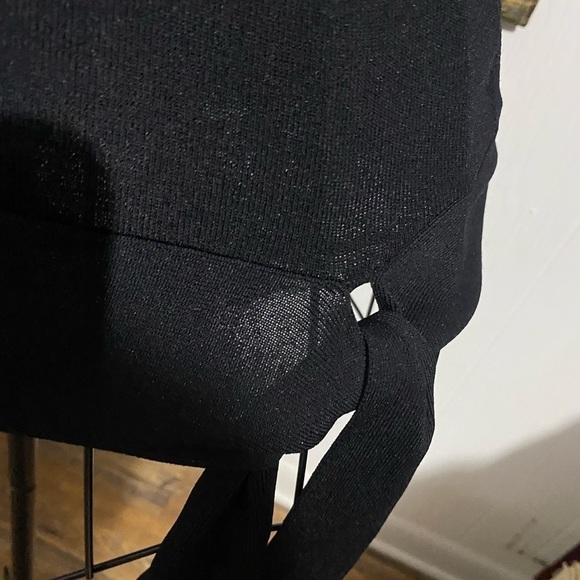 Colwater Creek size XS black ribbed with tie waist comfy soft casual - Picture 2 of 6